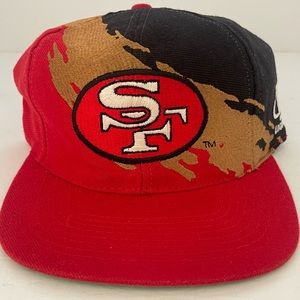 NFL Logo Athletic San Francisco 49ers Splash Snapback Hat Cap Pro Line Vintage
